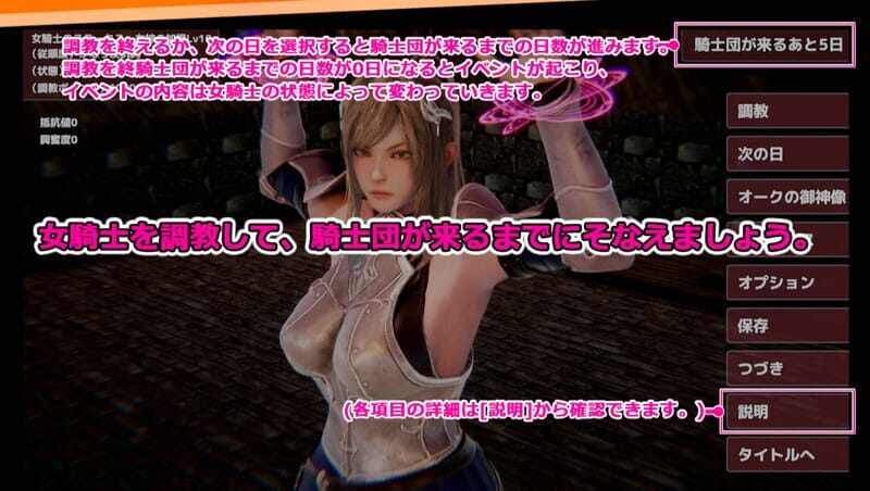 A1883[互动SLG全动态PC]監禁女騎士～異世界転生したらオークに間違われた男V1.0生肉+特典-第4张-游戏-哥特动漫王国-哥特萝莉社
