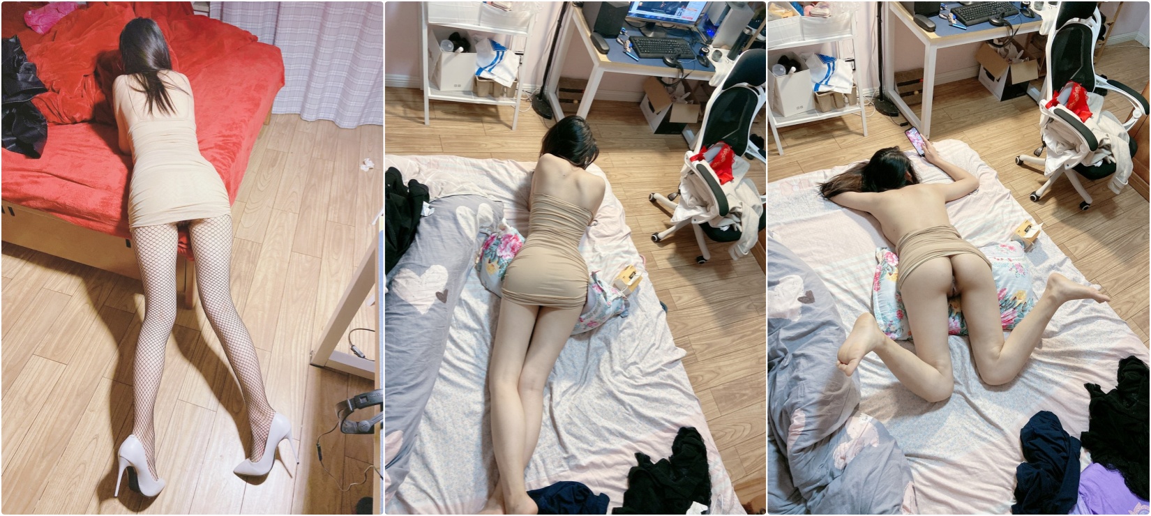 【新片速遞】 ⚡白嫩翘臀大学生小母狗调教啪啪，坚挺白嫩美乳 外表清纯靓丽床上风骚！全自动模式火力全开 用力进出！[538M/MP4/13:37] - 截图2