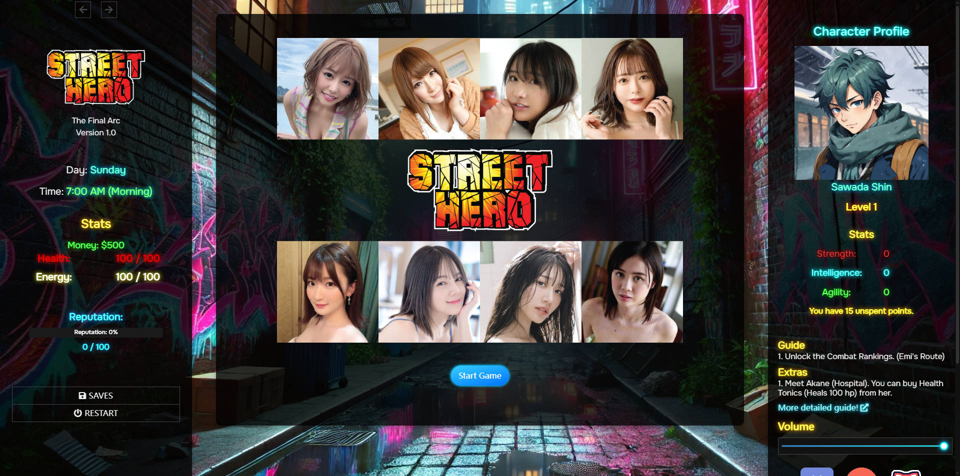 [SLG/针仁/HTML] 街投英雄/Street Hero V0.8 浏览器汉化 [22.7G/FM/WY]