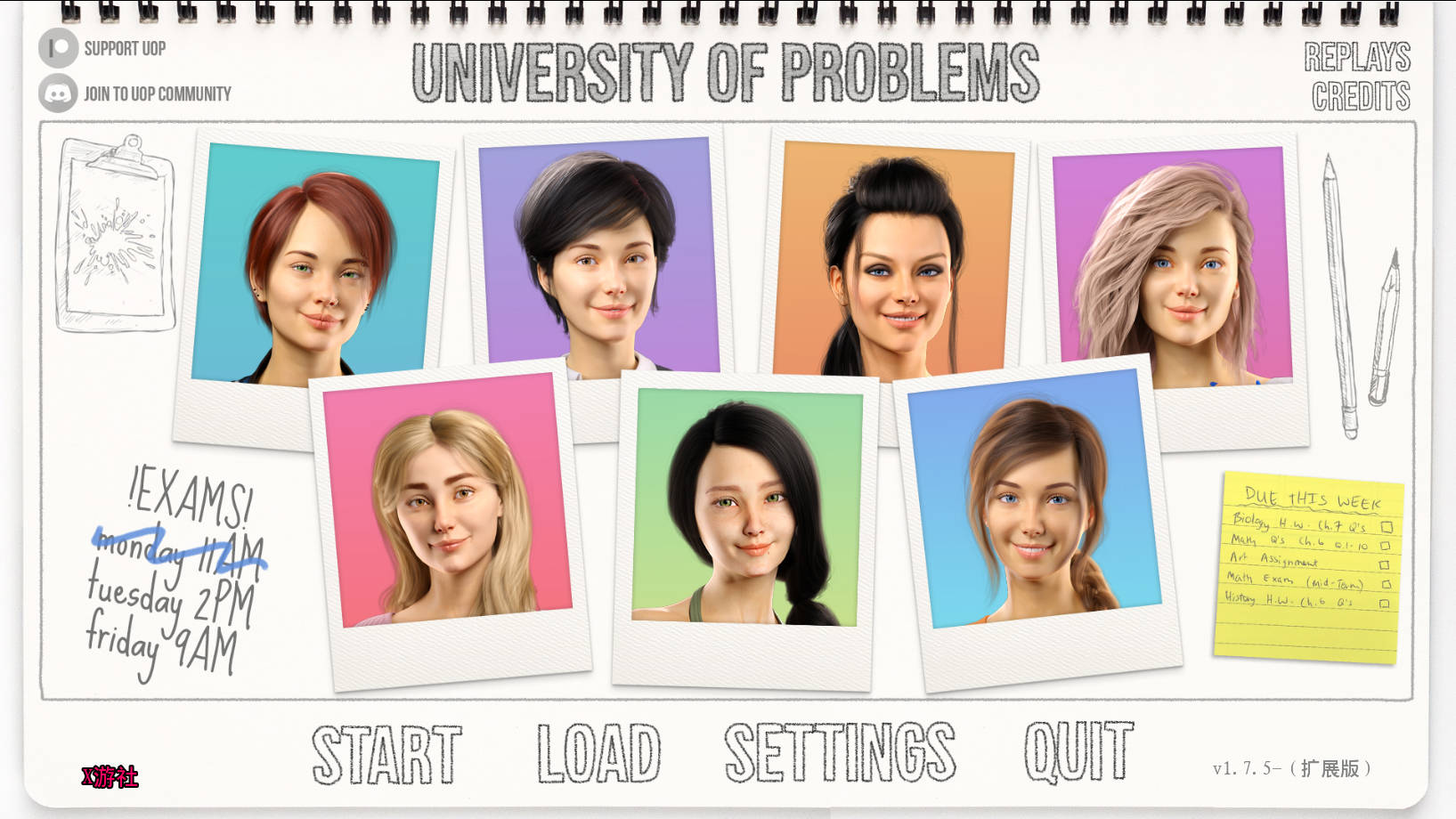 [SLG/汉化/冻泰] 问题达学 学院晴缘/University of Problems v1.7.5 Extended AI汉化 [12.7G/FM/WY]