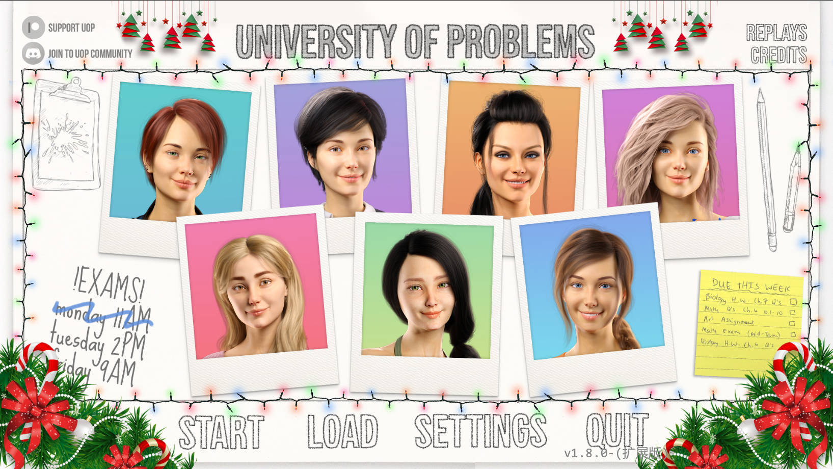 [SLG/汉化/动态] 问题大学 学院情缘/University of Problems v1.8.0 Extended AI汉化 [13.2G/FM/WY]
