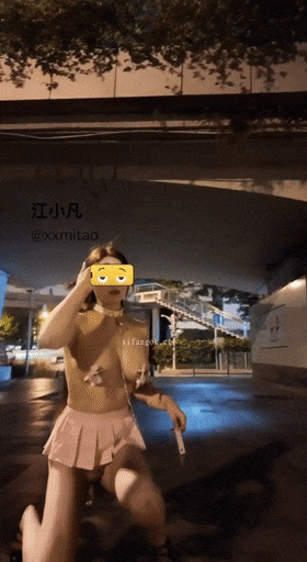 【短片x20】深夜的深圳～超短裙露出